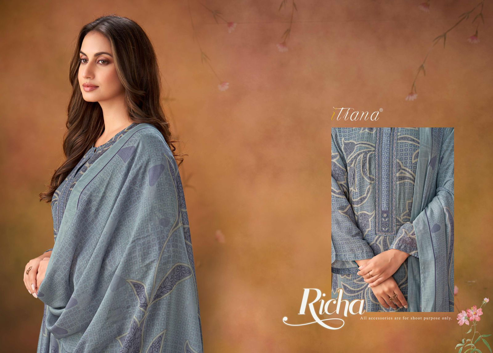 Richa By Sahiba Hand Work Muslin Digital Printed Dress Material Wholesale Price In Surat